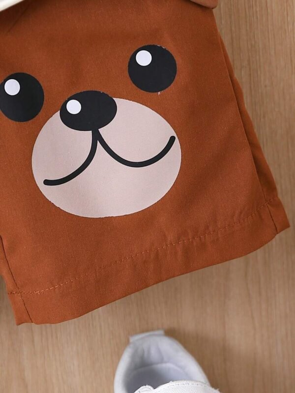 Conjunto de camiseta manga corta y shorts con estampado para niño - Imagen 2