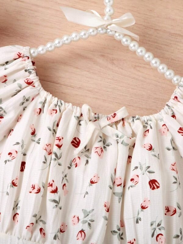 Vestido floral de verano para niña - Imagen 2
