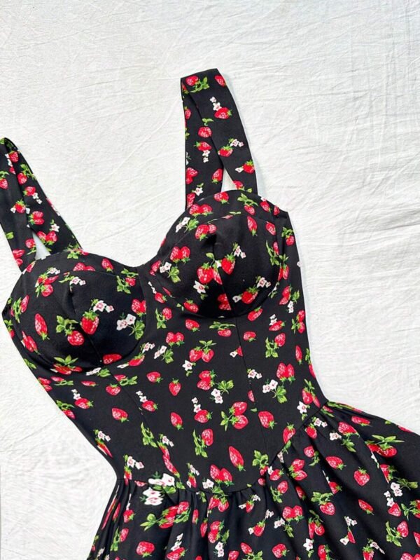 Vestido de mujer con estampado floral diminuto - Imagen 2