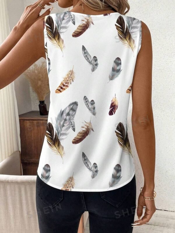 Blusa casual y sencilla para mujer con estampado - Imagen 2