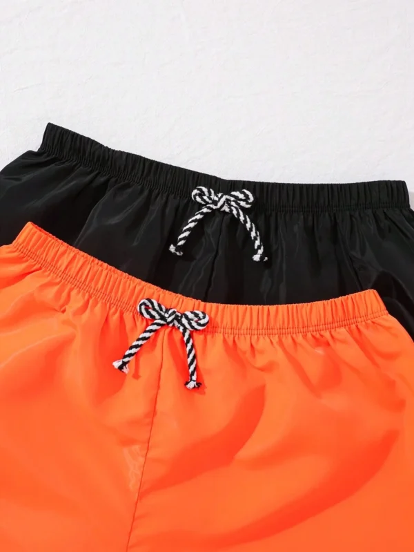 Shorts de playa tejidos sólidos informales para chico adolescente - Imagen 2