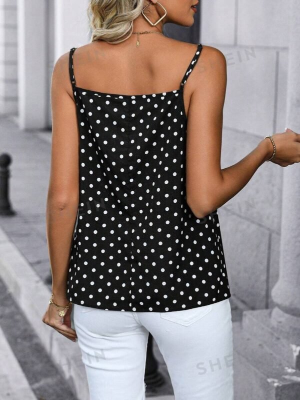 Blusa Con Tirantes Con Estampado De Lunares Para Mujeres - Imagen 3