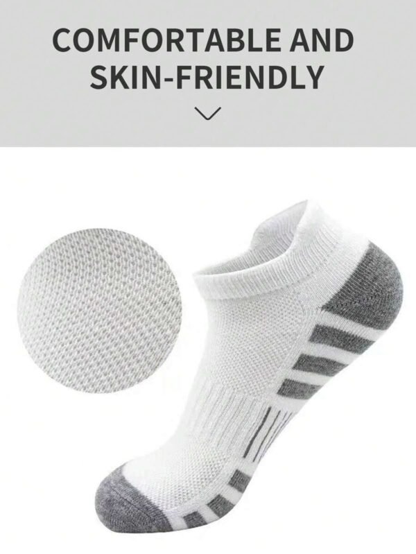 6 pares de calcetines blancos y negros para hombres - Imagen 2