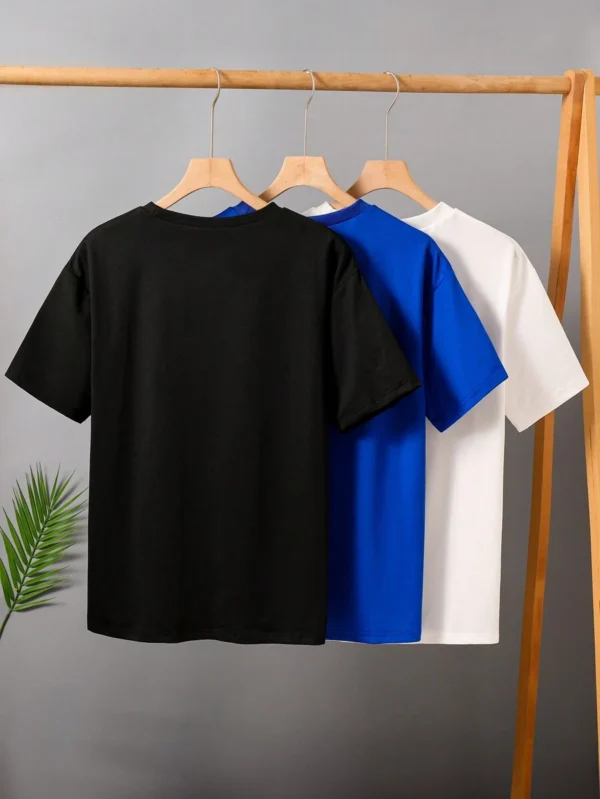 Camiseta casual de manga corta y cuello redondo para chicos - Imagen 4
