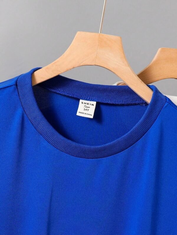 Camiseta casual de manga corta y cuello redondo para chicos - Imagen 3