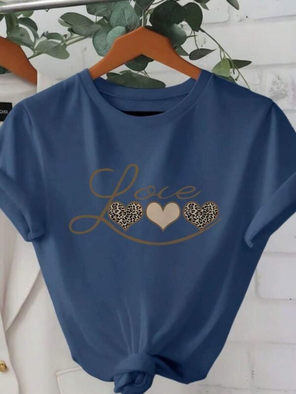 Camiseta manga corta con cuello redondo con estampado