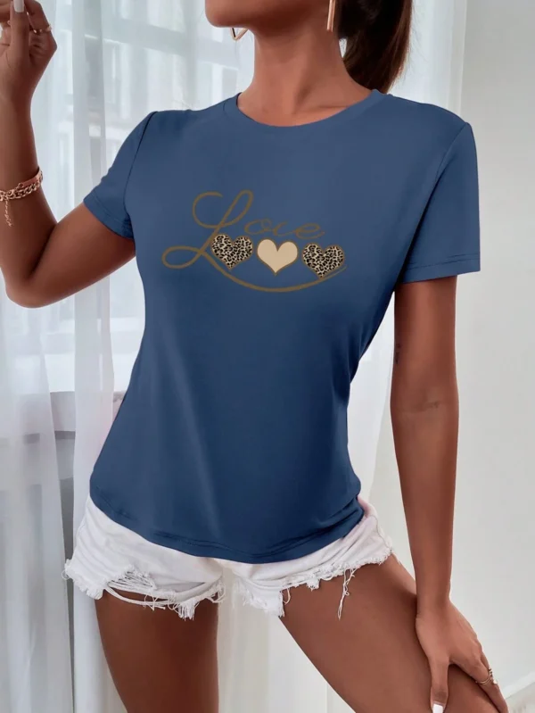 Camiseta manga corta con cuello redondo con estampado - Imagen 2