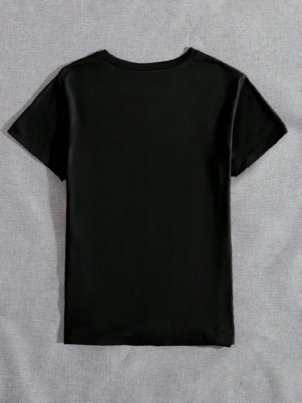 Camiseta con mangas cortas y estampado casual para mujer - Imagen 3