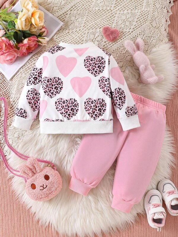 Conjunto de sudadera manga larga y pantalones para niñas bebés - Imagen 3