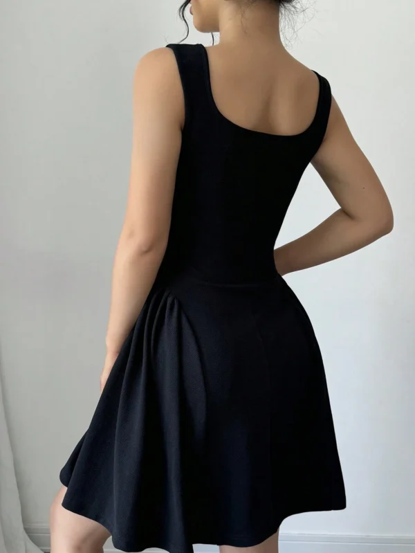 Vestido sin mangas de escote en V para mujer - Imagen 3