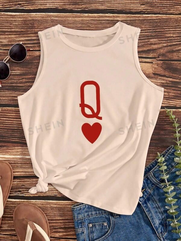 Camiseta de ajuste ceñido informal para mujer