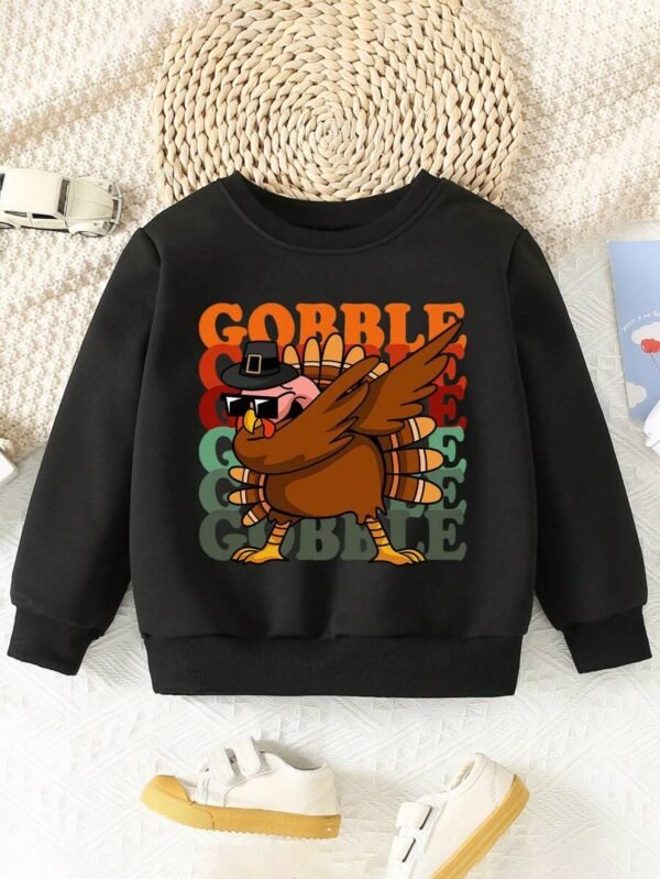 Sudadera con estampado y cuello redondo para niño
