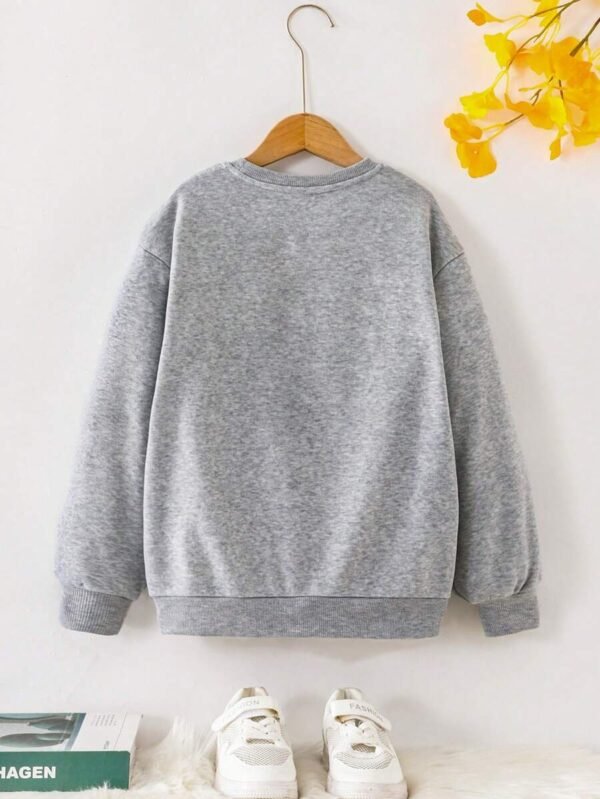 Sudadera de capucha con cuello redondo para niña - Imagen 3