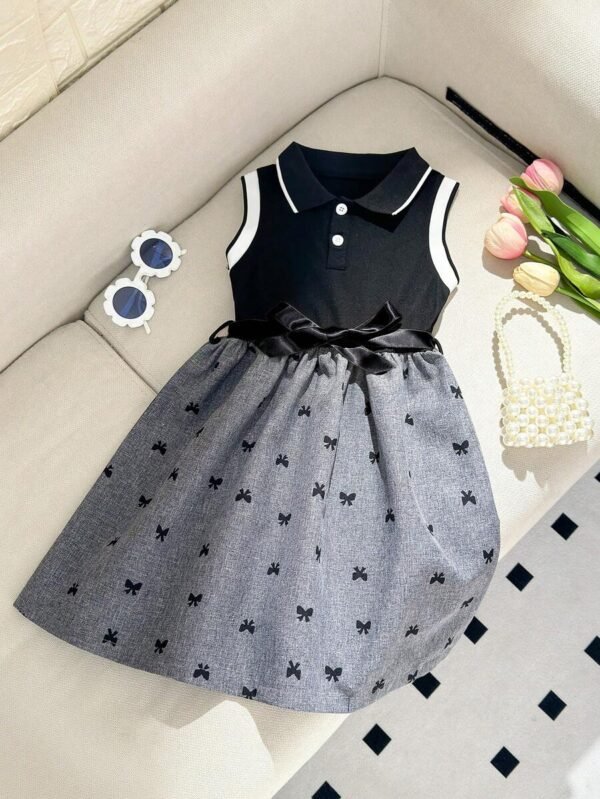 Vestido de verano elegante sin mangas para niña