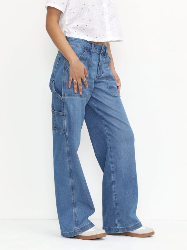 Jeans Carpintero de Mezclilla Azul
