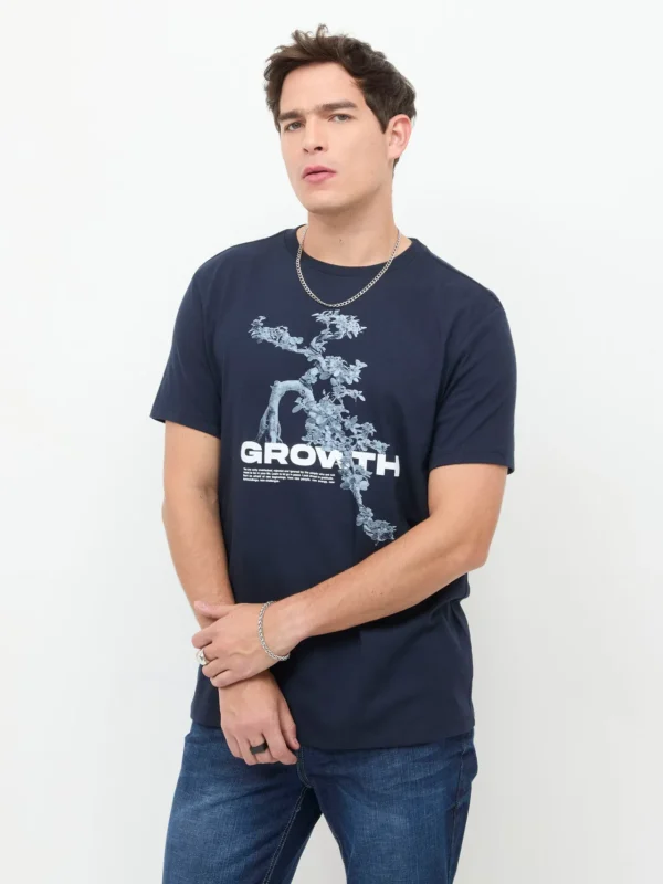 Playera Manga Corta Estampado Growth