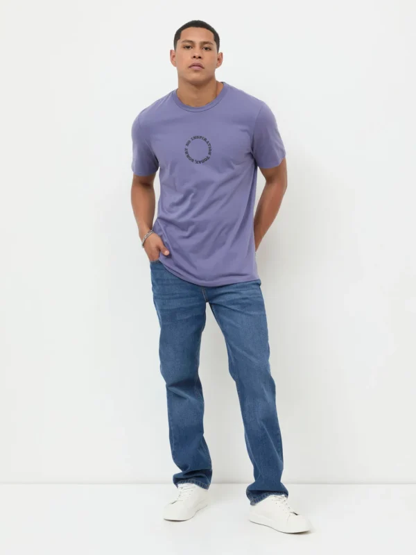 Playera Manga Corta No Inspiration Today, Sorry Morada - Imagen 3