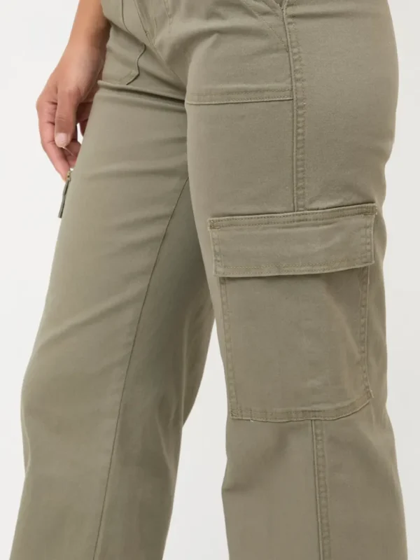 Pantalón Cargo Recto Olivo - Imagen 3
