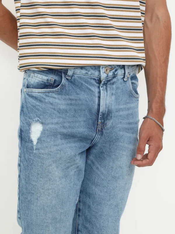 Jeans Recto Azul Claro - Imagen 3