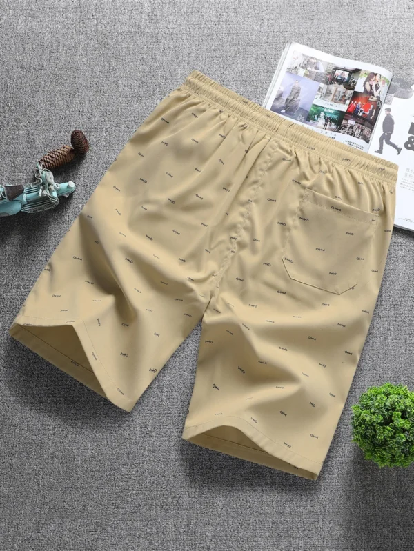 Pantalones cortos con cordón y estampado total para hombre - Imagen 3