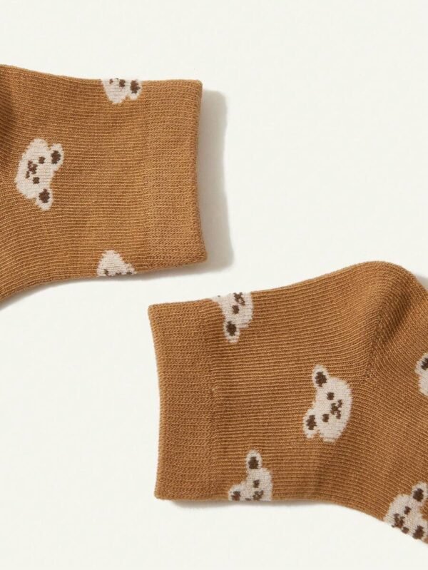 2 pares de calcetines cortos básicos de jacquard de algodón para bebé - Imagen 2