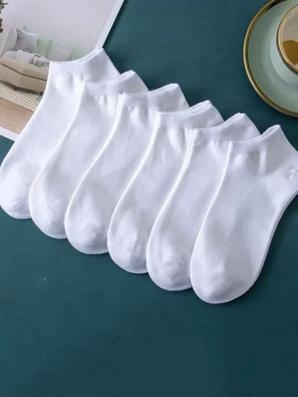 Calcetines 6 elegante con simple blanco corte bajo