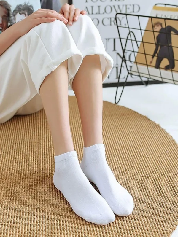 Calcetines 6 elegante con simple blanco corte bajo - Imagen 3