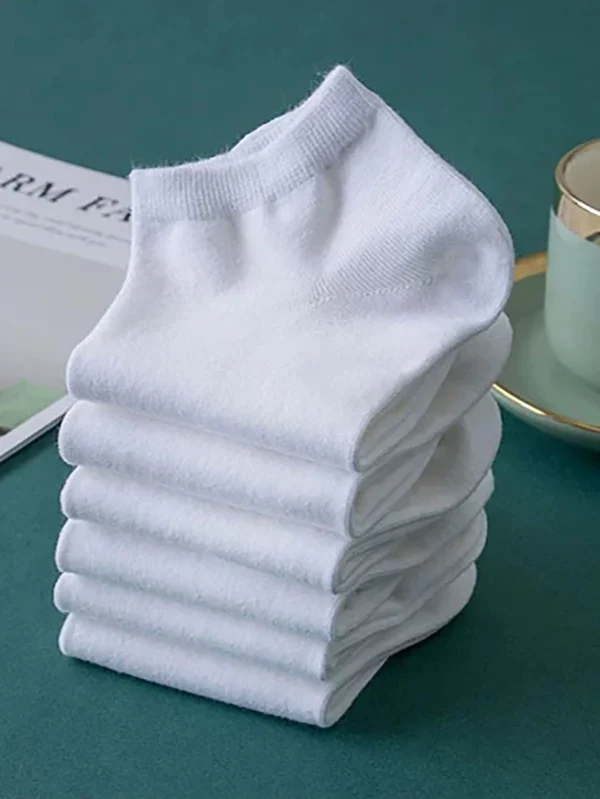 Calcetines 6 elegante con simple blanco corte bajo - Imagen 2