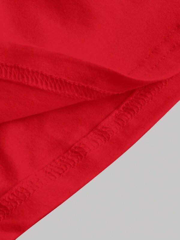 Top camisero con hombros fruncidos y nudo de lazo en color rojo - Imagen 2