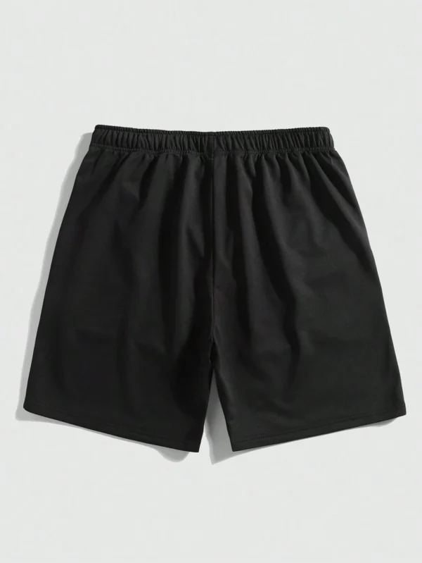 Shorts Cortos Sueltos Con Cordón Y Bloques De Color Para Hombre - Imagen 3