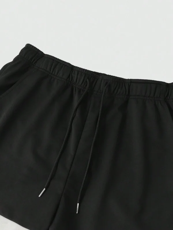 Shorts Cortos Sueltos Con Cordón Y Bloques De Color Para Hombre - Imagen 2