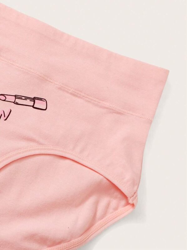 Set de bragas con patrón de letra y labio 4 paquetes - Imagen 3