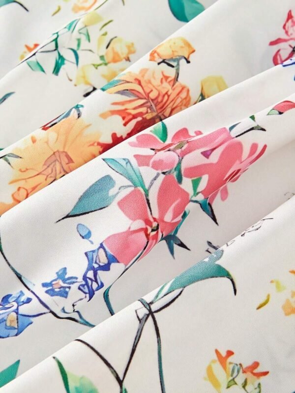 Falda larga con estampado floral para mujeres - Imagen 2