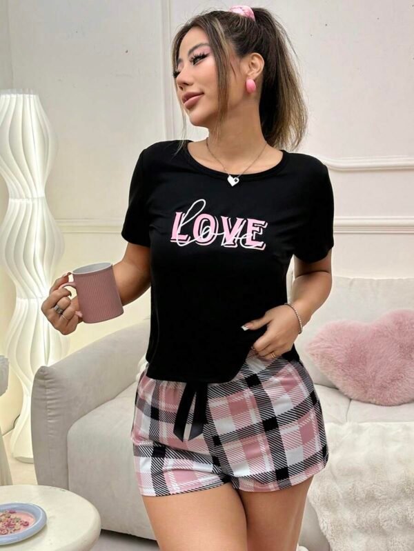 Juego De Pijama Para Damas Con Diseño De Letra - Imagen 3
