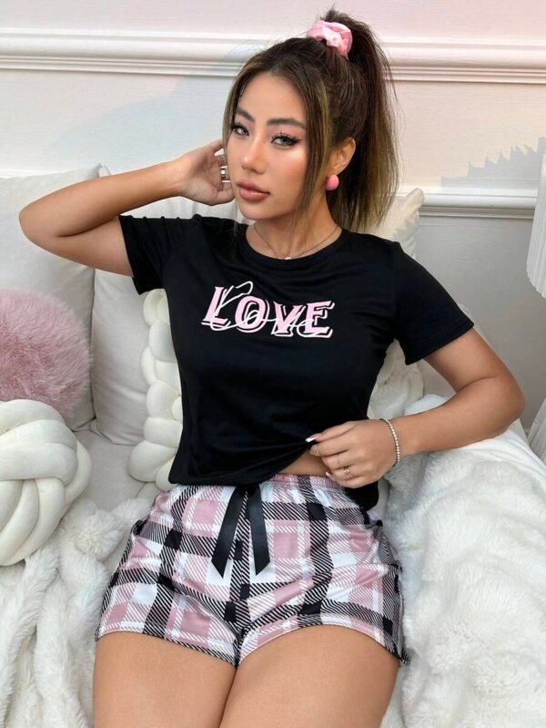 Juego De Pijama Para Damas Con Diseño De Letra
