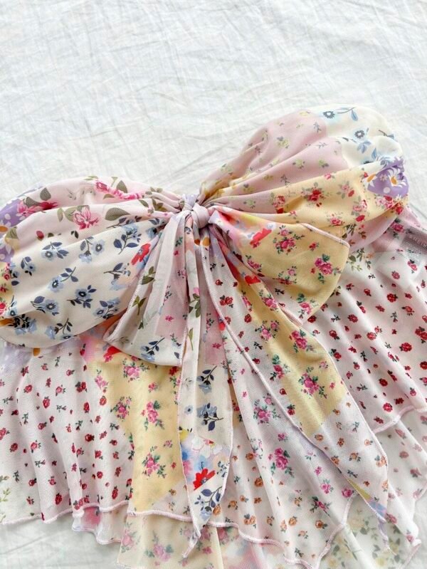 Top con escote bandeau de moda de verano para damas - Imagen 2