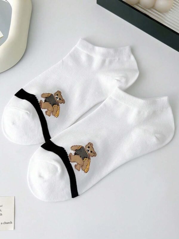 5 pares de calcetines de tobillo con estampado para mujer - Imagen 2