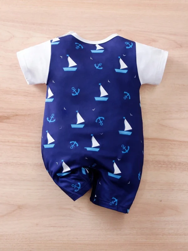 Pijama de bebé tipo body con estampado de barco - Imagen 3