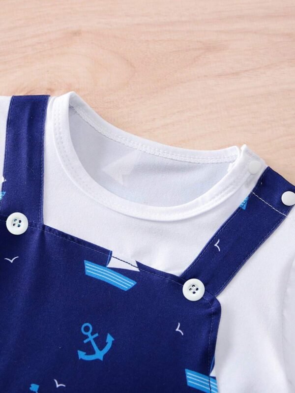 Pijama de bebé tipo body con estampado de barco - Imagen 2