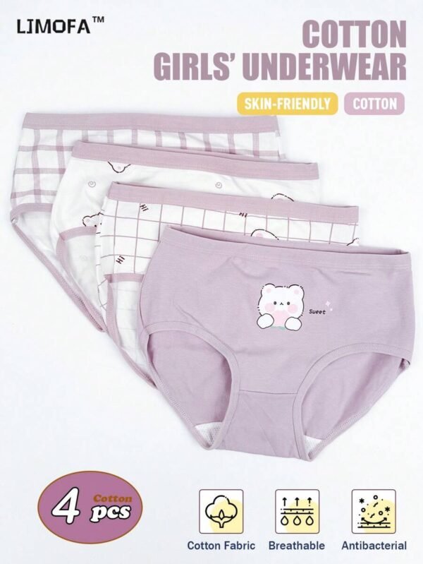 4 piezas Ropa interior para niñas