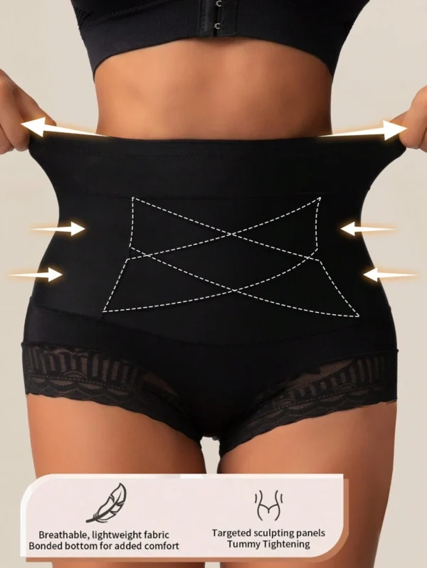 Pantis de cintura alta sin costuras con control de abdomen - Imagen 3