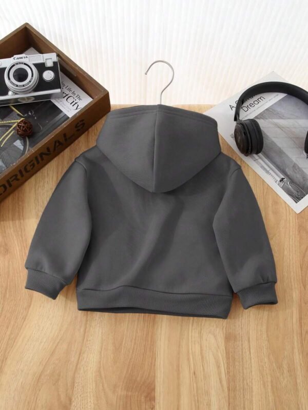 Sudadera con capucha con impresión de letra para bebé niño - Imagen 3