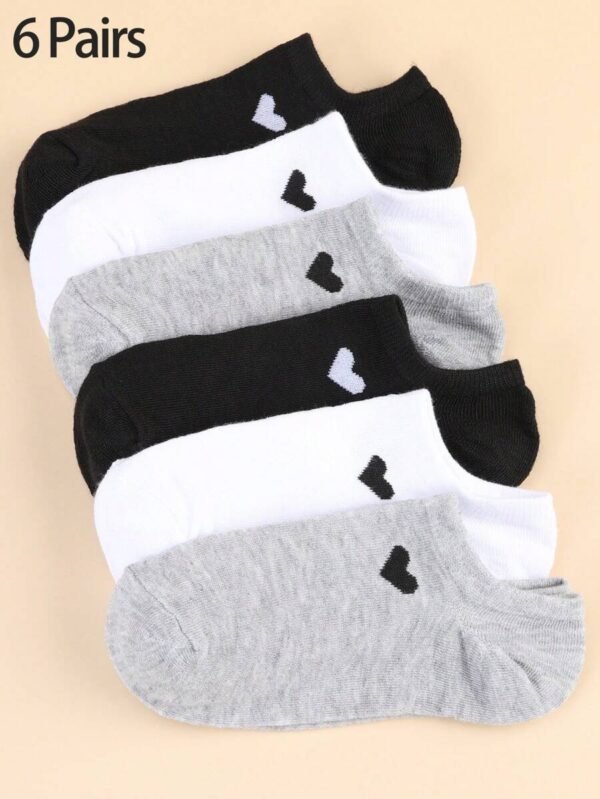 6 pares de calcetines esenciales de unicolor para mujer