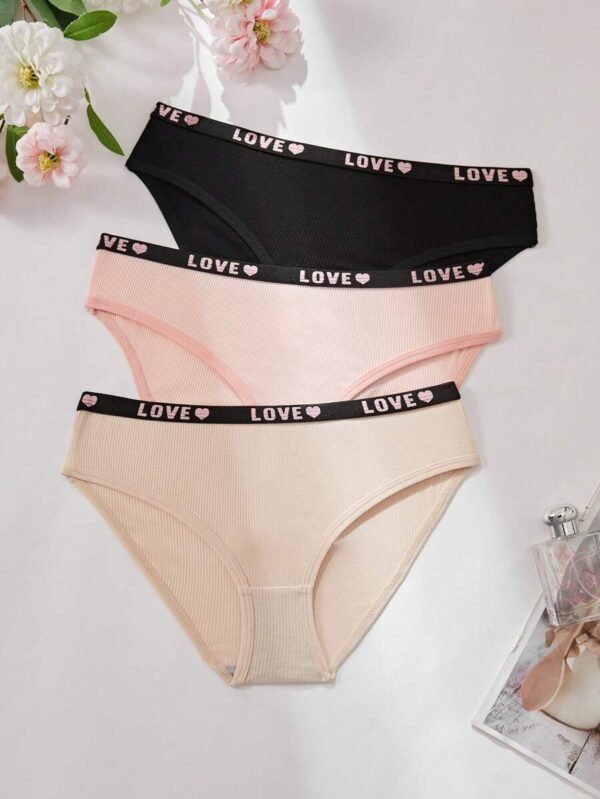 Set de 3 bragas para adolescentes