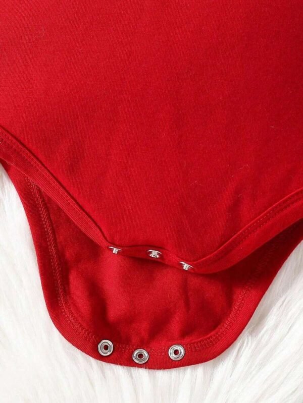 Mono body con estampado gráfico de corazón para niña bebé - Imagen 2