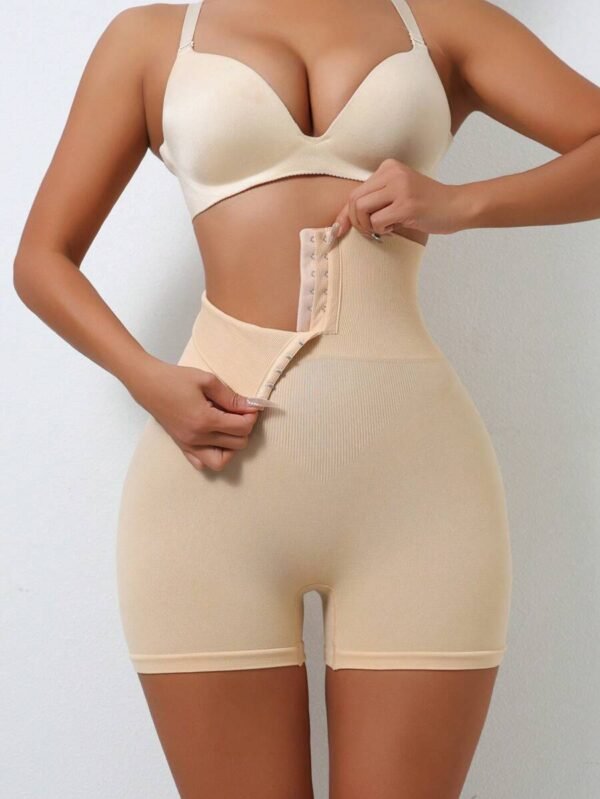 Pantalones cortos de cintura alta con hebilla para mujer - Imagen 3