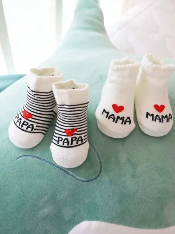 2 pares de calcetines para bebé, calcetines para recién nacidos - Imagen 3