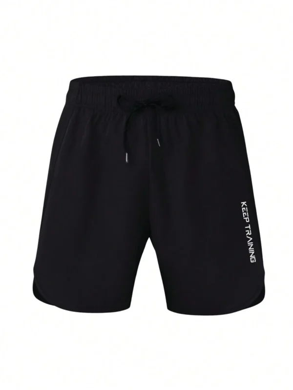 Pantalones cortos deportivos casuales de unicolor para hombres - Imagen 3