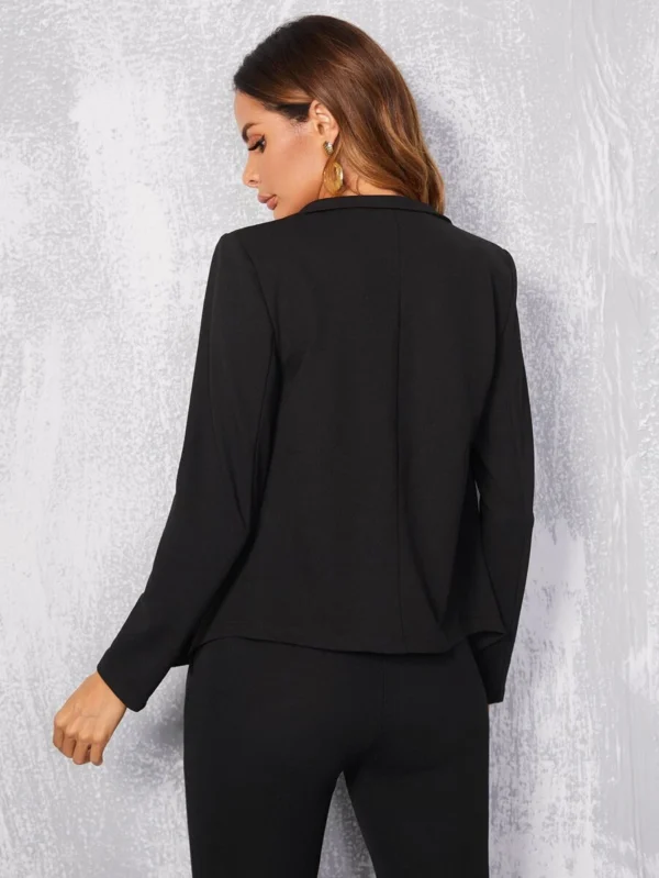 Chaqueta con solapa de manga larga para mujer - Imagen 3
