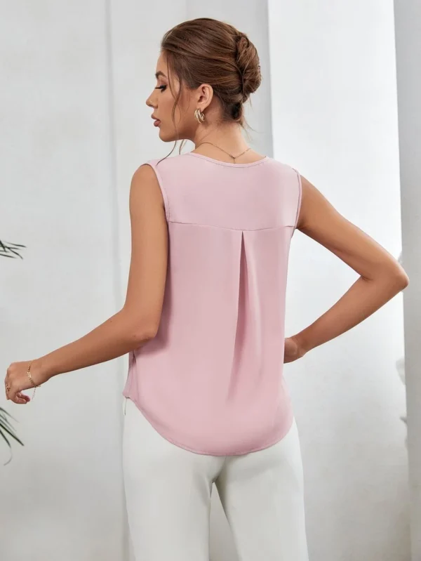 Blusa fruncido con botón - Imagen 2